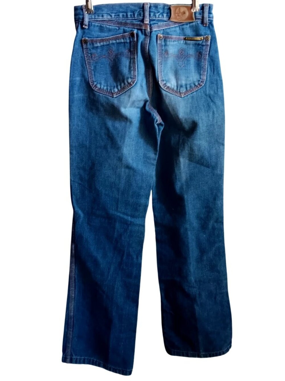 True Vintage Jeans 26x34 80s Britannia Denim Embroidered Western Pockets Bootcut